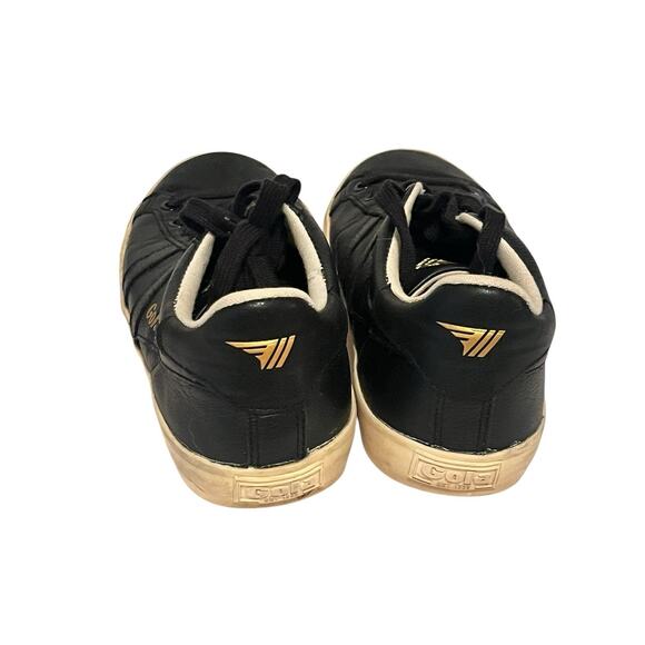 Gola Orchid II Black Low Profile Sneakers •9/ 40• Leather Shimmer Trainers - Picture 3 of 8